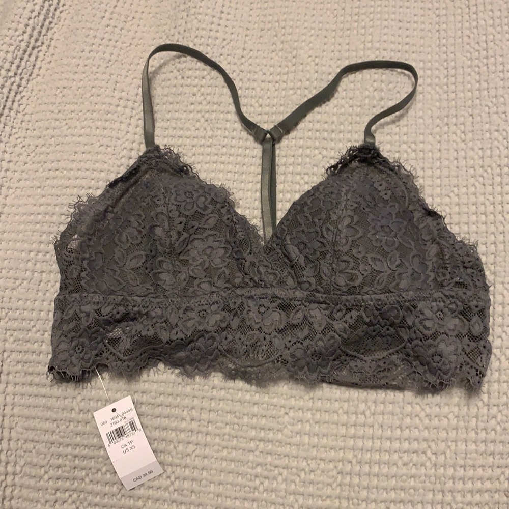 NWT Aerie grey lace bralette